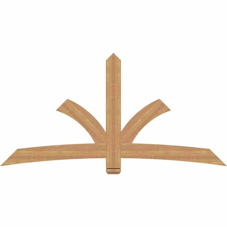 Ekena Millwork Davenport Timber Gable Bracket, Western Red Cedar, 84"W x 42"H x 1 1/2"D x 5 1/2"F, 12/12 Pitch GBW084X42X0206DAV00SWR